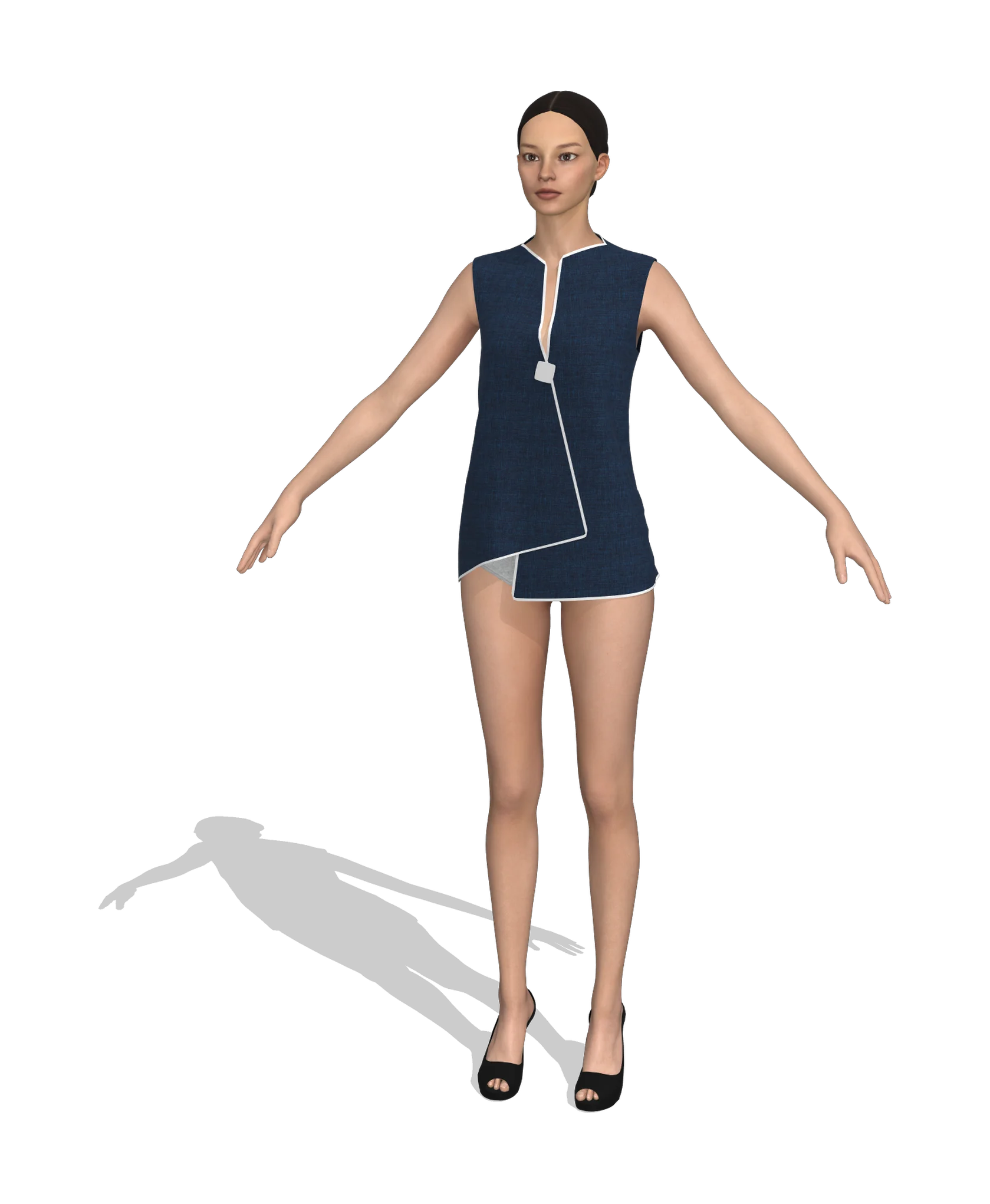 KDscion p93 sleeveless asymmetric jacket